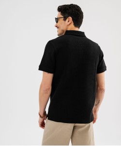 Polo manches courtes en maille nid dabeille homme[MISSING]